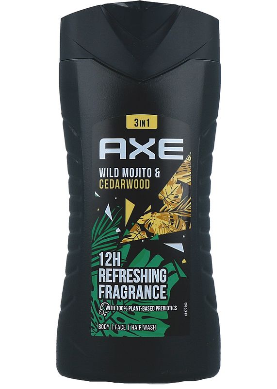 Foto van Axe wild 3in1 douchegel green mojito & cedarwood 250ml bij jumbo