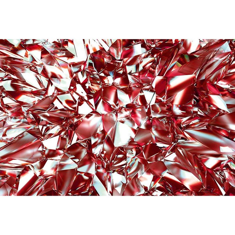 Foto van Dimex red crystal vlies fotobehang 375x250cm 5-banen