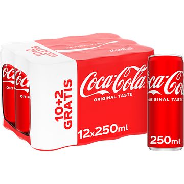 Foto van Cocacola original taste 10+2 gratis 12 x 250ml bij jumbo