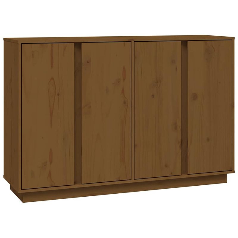 Foto van Vidaxl dressoir 120x35x80 cm massief grenenhout honingbruin