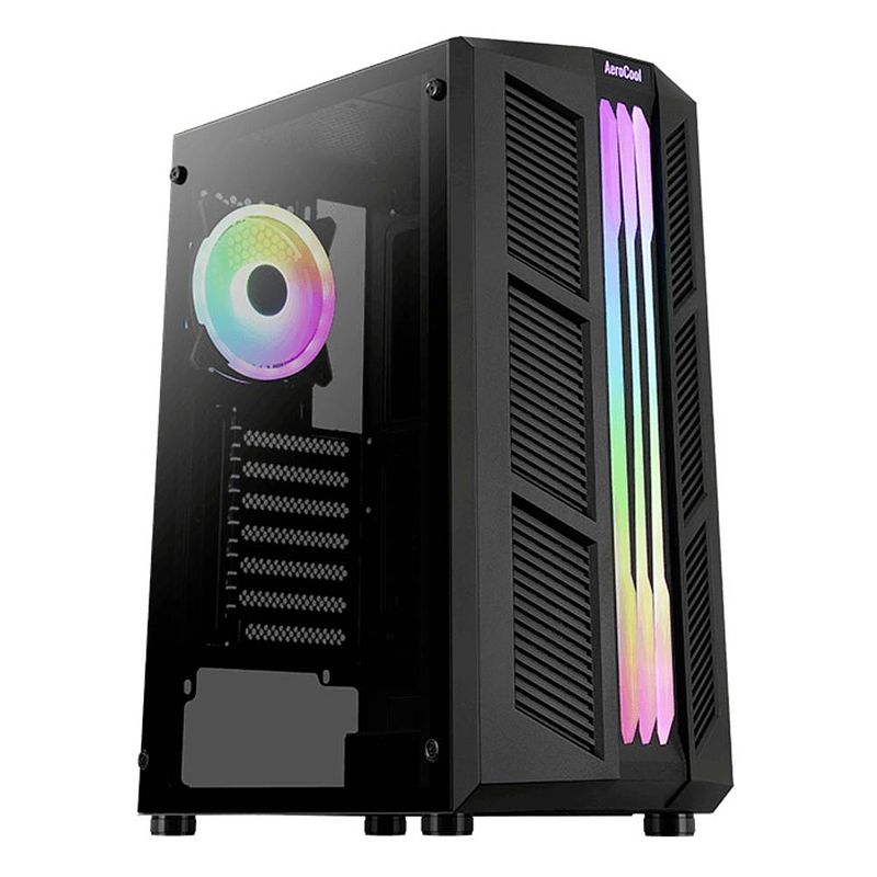 Foto van Aerocool prime-g-bk-v2 midi-tower pc-behuizing zwart