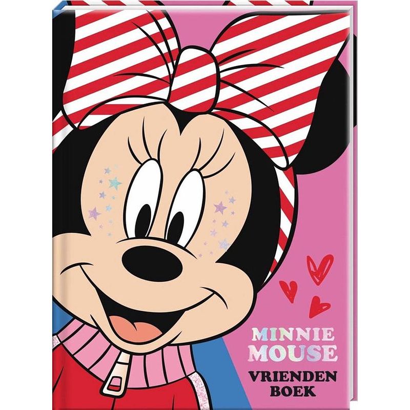 Foto van Vriendenboek - disney minnie mouse - glitter - hardcover - 80 pagina's