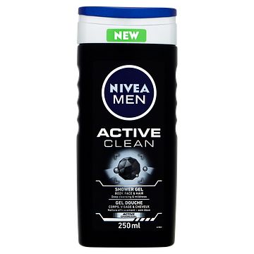 Foto van Nivea men active clean shower gel 250ml bij jumbo