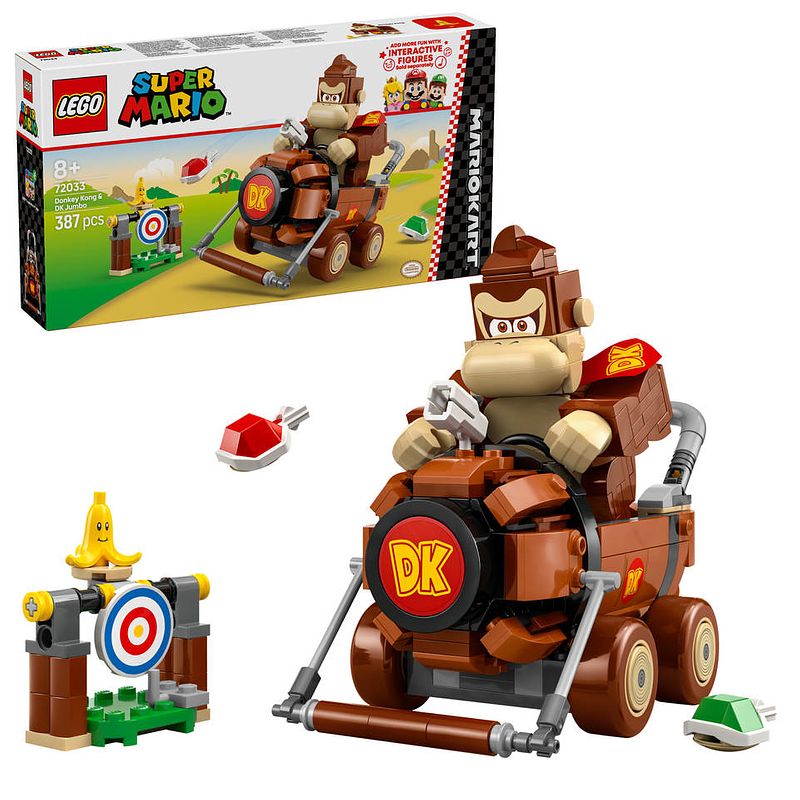 Foto van Lego super mario: mario kart donkey kong en dk jumbo 72033