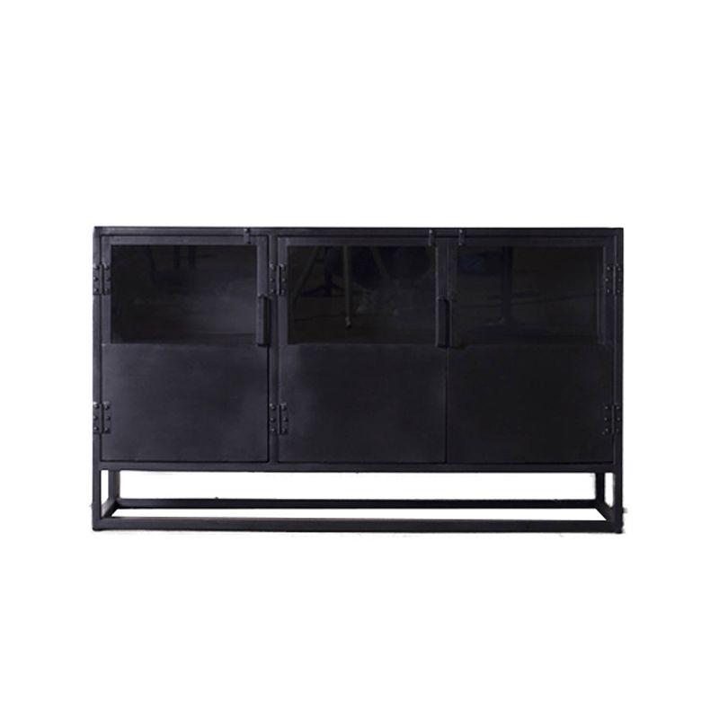 Foto van Giga meubel dressoir zwart - ijzer - 140x40x80cm - dressoir urban