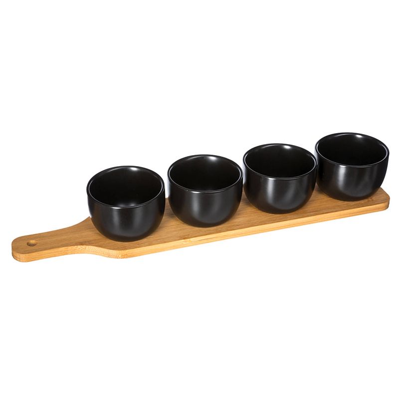 Foto van Casa di elturo bamboe tapas aperatief plank - set van 5