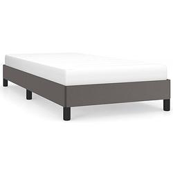 Foto van The living store bedframe - bedframes - 203x93x25 cm - kunstleer - multiplex