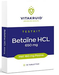 Foto van Vitakruid betaine hcl 650mg testkit tabletten