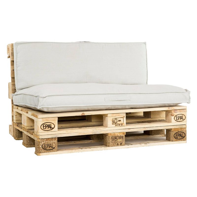 Foto van Unique palletkussenset luanda kiezel beige - 2 delig