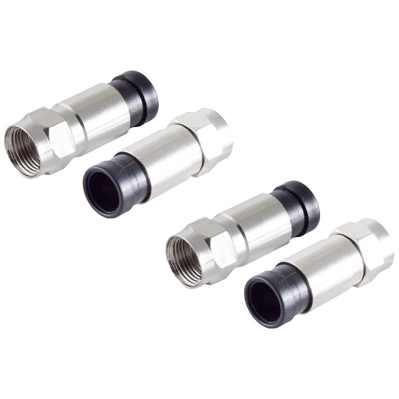 Foto van Shiverpeaks bs15-300114 basic-s-stekker-set, 2x f-compressiestekker kabeldiameter: 7 mm 1 set(s)