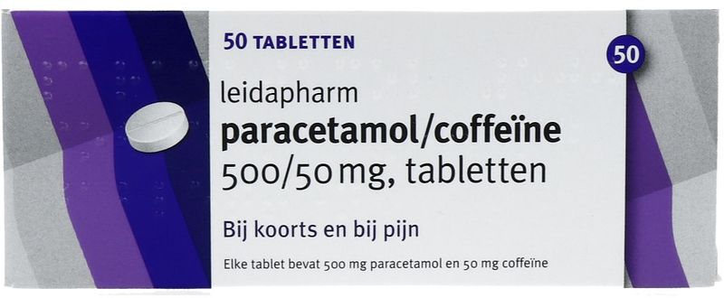 Foto van Leidapharm paracetamol coffeine tabletten 50st