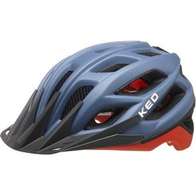 Foto van Ked fietshelm companion l (55-61cm) blauw grijs goudange matt