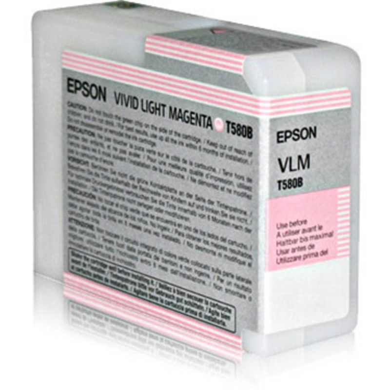 Foto van Epson inkt t580b origineel vivid light magenta c13t580b00