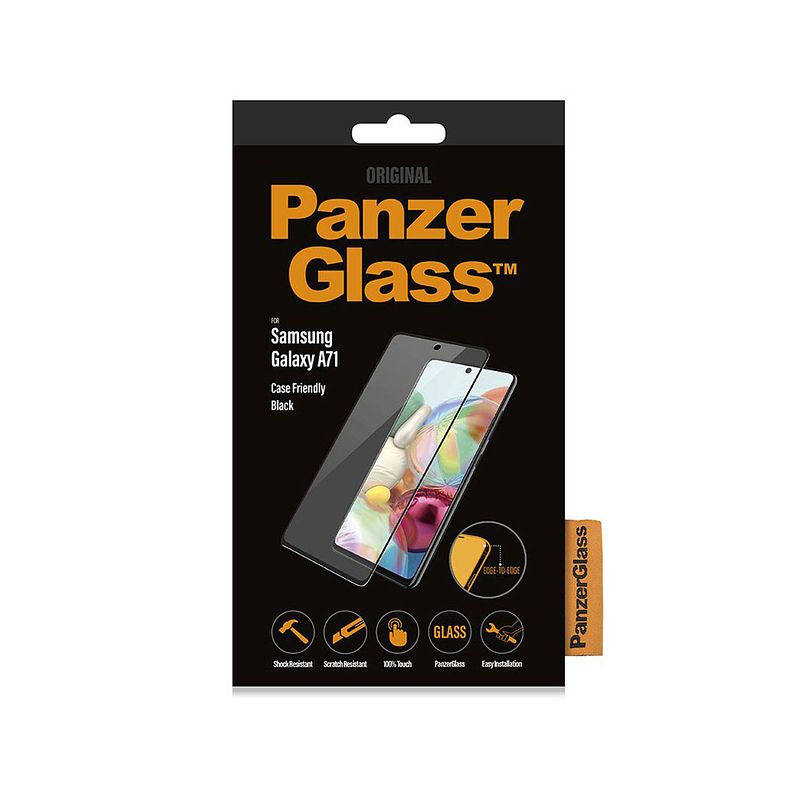 Foto van Panzerglass case friendly screenprotector voor de samsung galaxy a71