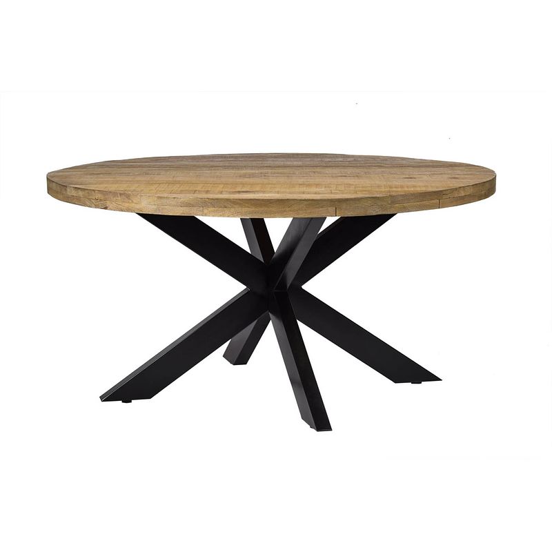 Foto van Livingfurn - eettafel - strong round spider 130 cm