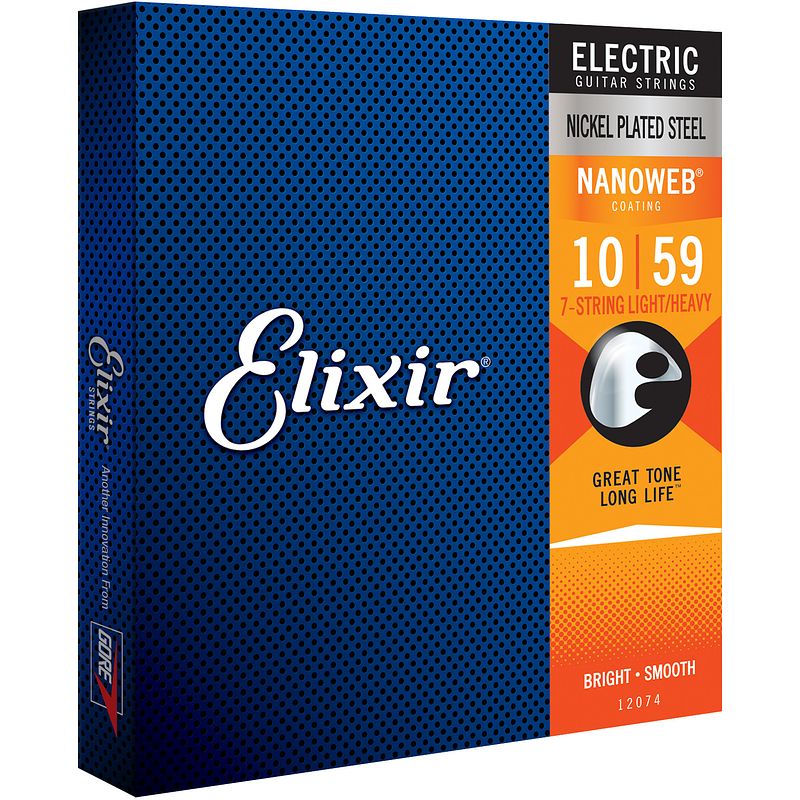 Foto van Elixir 12074 electric nps nanoweb light heavy 10-59 snarenset