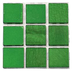 Foto van 63x stuks mozaieken maken steentjes/tegels kleur groen 10 x 10 x 2 mm - mozaiektegel