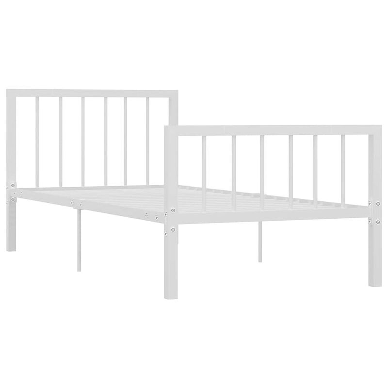 Foto van The living store metalen bedframe - classic - bedframes - 100 x 200 cm - massieve constructie - comfortabele