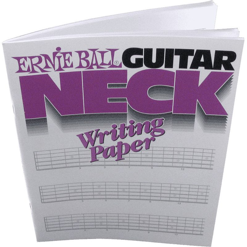 Foto van Ernie ball 7020 guitar neck writing paper notitieboek voor gitaar