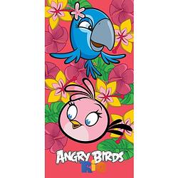 Foto van Angry birds badlaken rio junior roze 70 x 140 cm