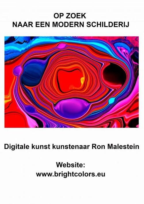 Foto van Op zoek naar een modern schilderij - digitale kunst kunstenaar ron malestein - paperback (9789464653755)