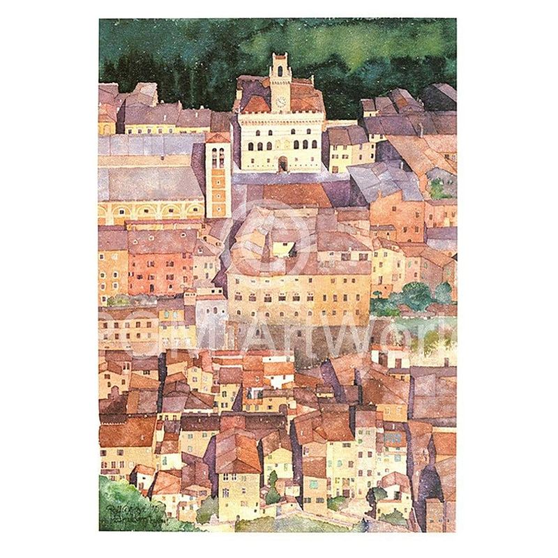 Foto van Ralf westphal - mittelalterliche bergstadt montepulciano, toskana kunstdruk 50x70cm