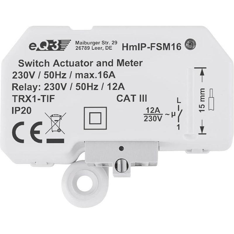 Foto van Homematic ip hmip-fsm16 schakelactor met meetfunctie