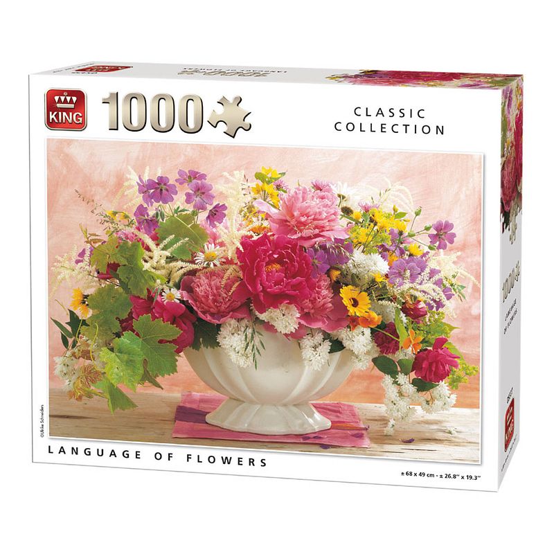 Foto van King puzzel classic collection language of flower - 1000 stukjes