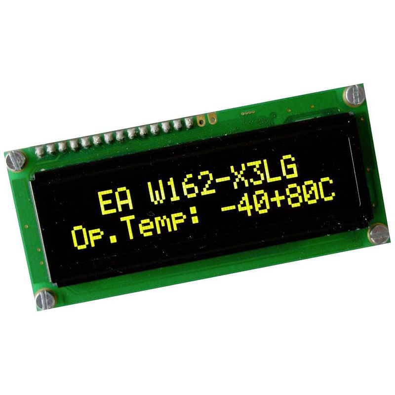 Foto van Display elektronik oled-module geel zwart (b x h x d) 80 x 36 x 10.00 mm