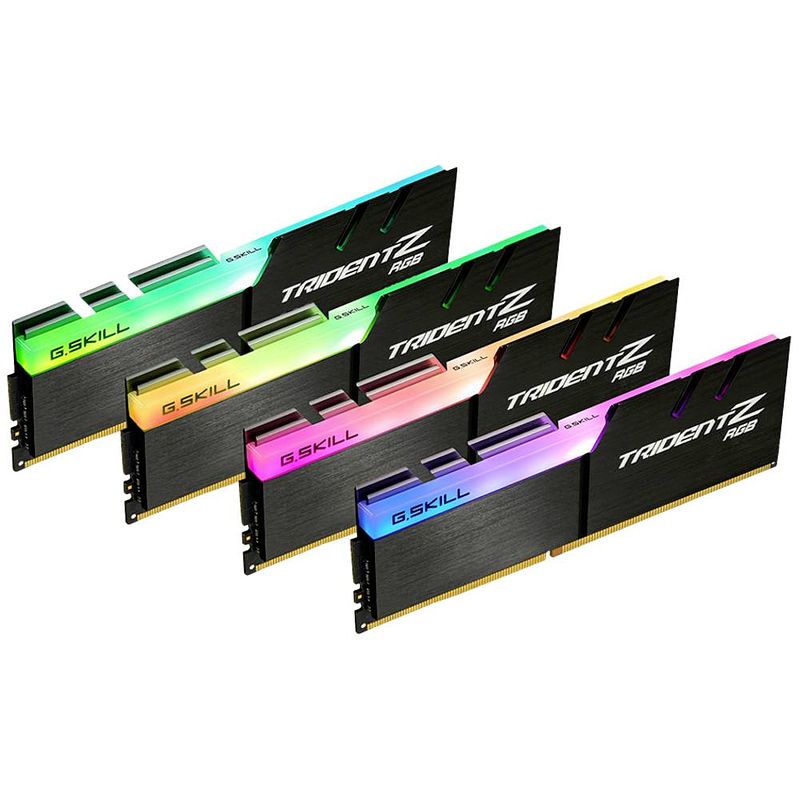 Foto van G.skill f4-4000c18q-128gtzr werkgeheugen voor desktop ddr4 128 gb 4 x 32 gb 4000 mhz f4-4000c18q-128gtzr