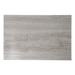 Foto van Rechthoekige placemat hout print grijs pvc 45 x 30 cm - placemats