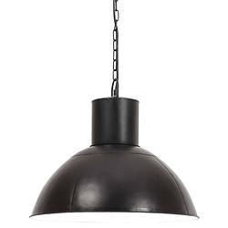 Foto van The living store hanglamp - industriële stijl - ijzer - zwart - 48x41 cm - e27 fitting