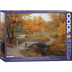 Foto van Eurographics puzzel autumn in an old park - 1000 stukjes