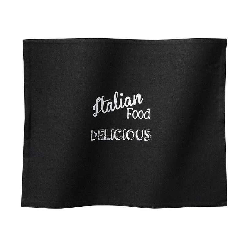 Foto van Ddddd placemat italian food 35 x 45 cm black per 6 stuks