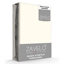 Foto van Zavelo® jersey hoeslaken ivoor-lits-jumeaux (190x220 cm)