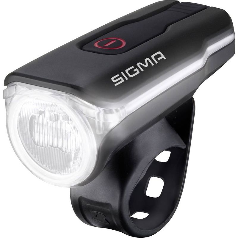 Foto van Sigma koplamp aura 60 lux led usb-oplaadbaar 90 mm zwart