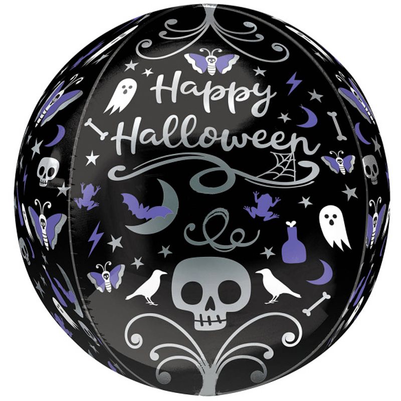 Foto van Anagram folieballon moonlight halloween 40 x 38 cm zwart/paars