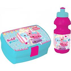 Foto van Diakakis lunchset broodtrommel en beker num noms roze/blauw