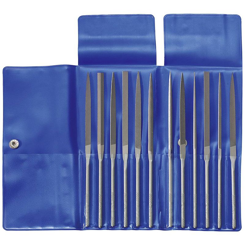 Foto van Dick 21001620 naaldvijlset 160/2, 12-tl plastic tas lengte 160 mm 1 set(s)