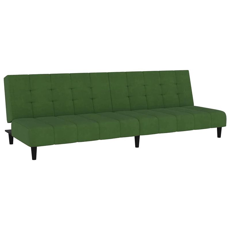 Foto van The living store bedbank fluweel donkergroen - 200x84.5x69 cm - multifunctioneel en comfortabel