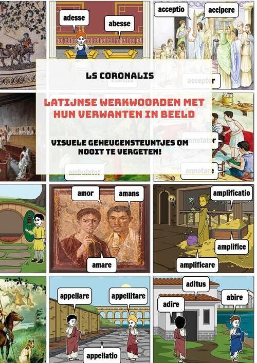 Foto van Latijnse werkwoorden met hun verwanten in beeld - ls coronalis - paperback (9789464351217)