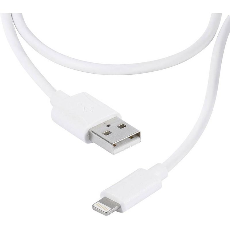 Foto van Vivanco usb-kabel usb 2.0 usb-a stekker, apple lightning stekker 1.20 m wit 36299