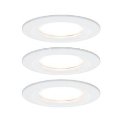 Foto van Paulmann nova inbouwlamp voor badkamer set van 3 stuks led led 18 w ip44 wit (mat)
