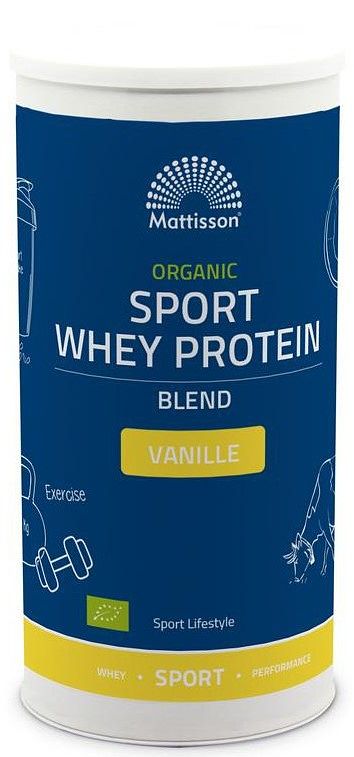 Foto van Mattisson healthstyle biologisch sport whey protein blend vanille
