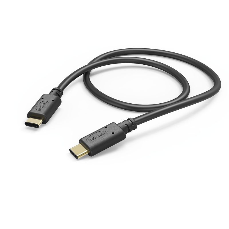 Foto van Hama laadkabel usb-c naar usb-c 1 meter oplader zwart