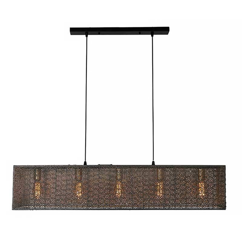 Foto van Freelight hanglamp avola 5 lichts l 120 cm zwart goud