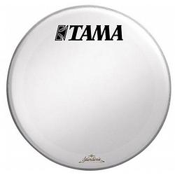 Foto van Tama sw24bmtt smooth 24 inch bassdrum resonantievel wit + logo