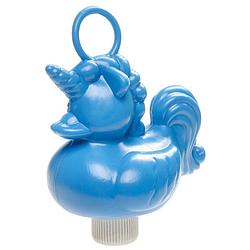 Foto van Blauw eenhoorn badeendje badspeelgoed 12 cm - badeendjes