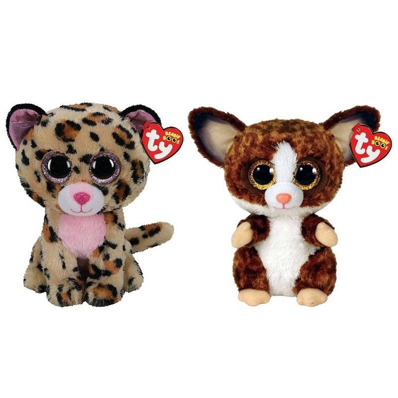 Foto van Ty - knuffel - beanie buddy - livvie leopard & bush baby galago