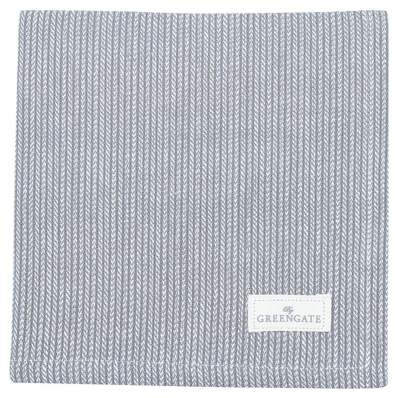 Foto van Greengate katoenen servet alicia pale grey (40 x 40 cm)